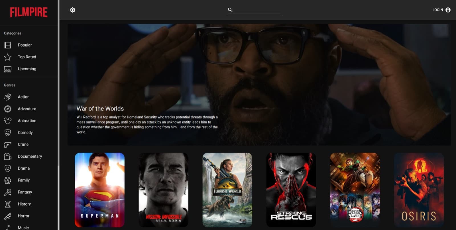 Filmpire screenshot